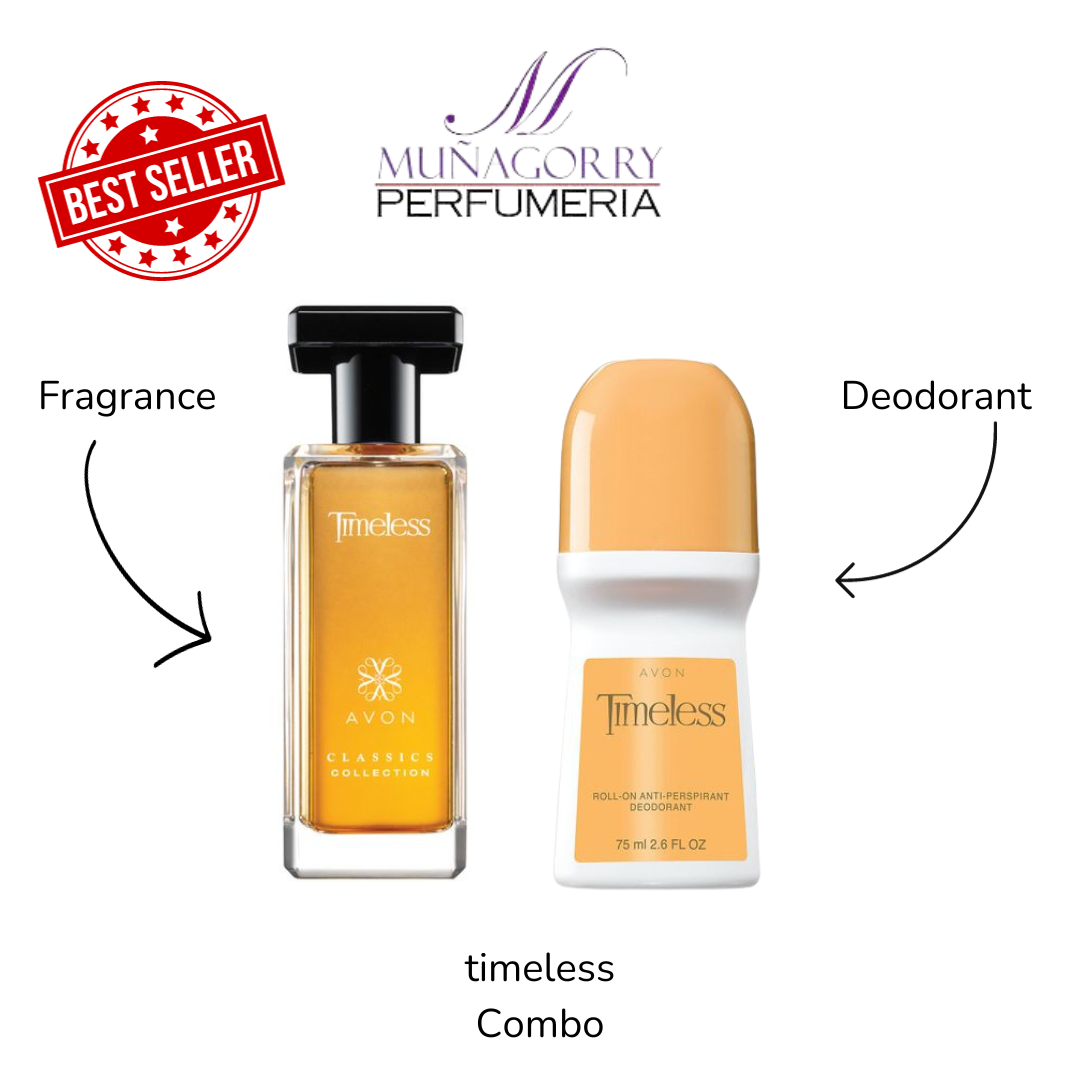 Combo Timeless Cologne spray 1.7 oz and Deod 2.6 oz For Women by Avon