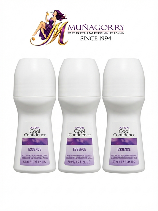 [3] COOL CONFIDENCE ORIGINAL SCENT ROLL-ON ANTIPERSPIRANT DEODORANT BY AVON | 1.7 OZ  EACH