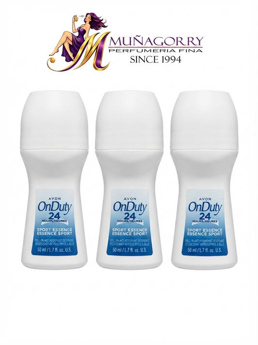 [3] ON DUTY 24 HOURS SPORT ROLL-ON ANTIPERSPIRANT DEODORANT BY AVON | 1.7 OZ EACH
