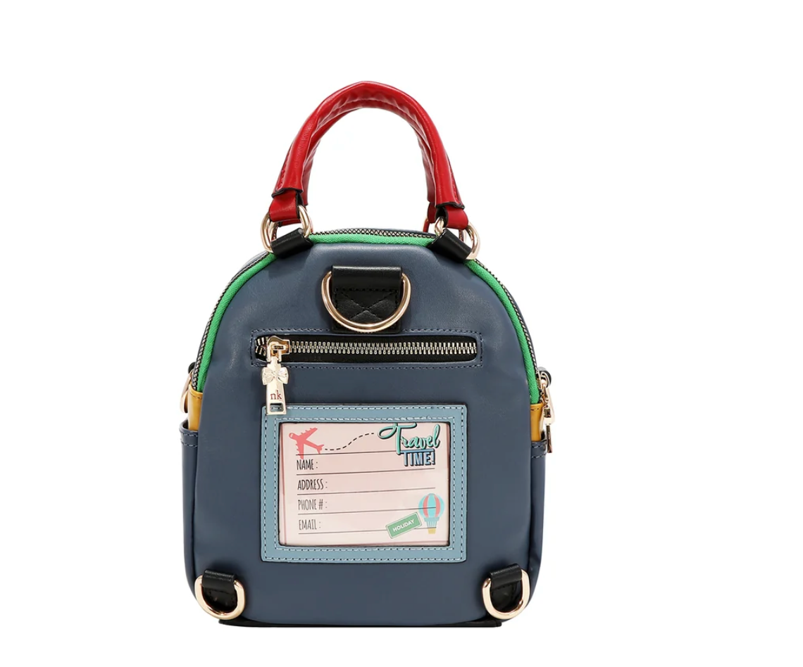 Teddy & Pin Convertible Small Backpack/handbag  NK 13244 Multi