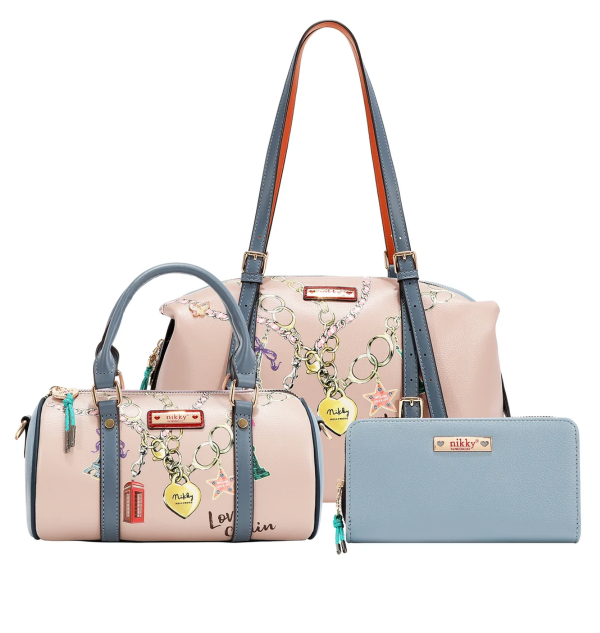 Love Chain 3PC Set (Satchel, Crossbody, Wallet)  NK13248 LOVE CHAIN