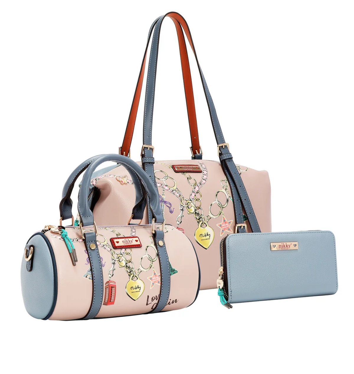 Love Chain 3PC Set (Satchel, Crossbody, Wallet)  NK13248 LOVE CHAIN