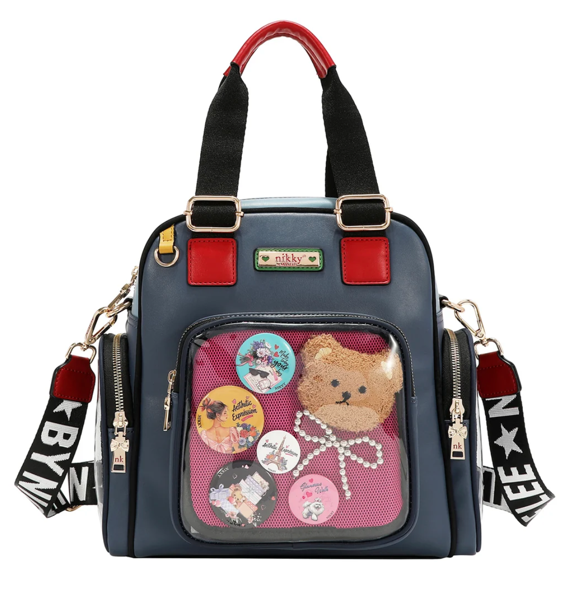 Teddy & Pin Convertible Backpack     NK13242 Multi