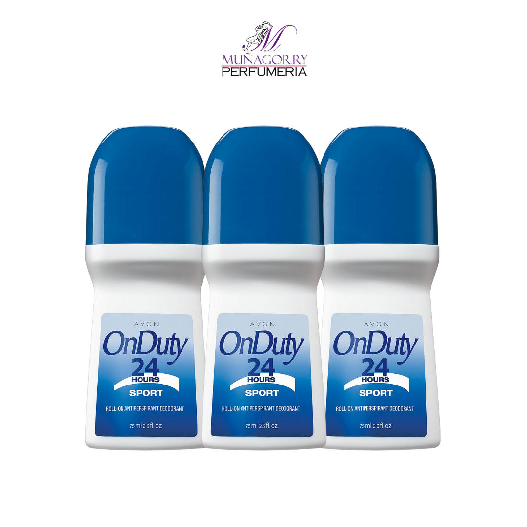 [3] ON DUTY 24 HOURS SPORT ROLL-ON ANTIPERSPIRANT DEODORANT BY AVON | 2.6OZ EACH