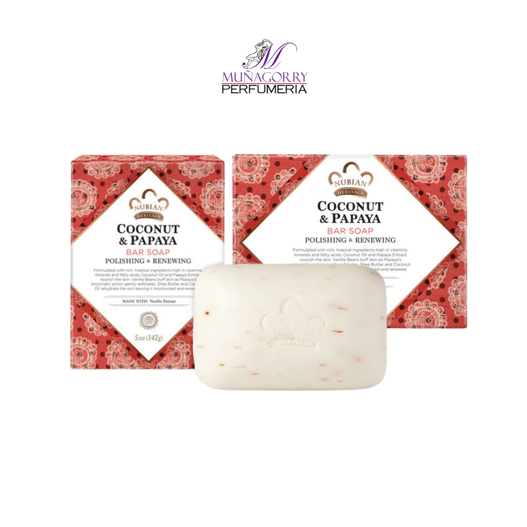 [2] COCONUT & PAPAYA BAR SOAP | NUBIAN HERITAGE | 5OZ EACH