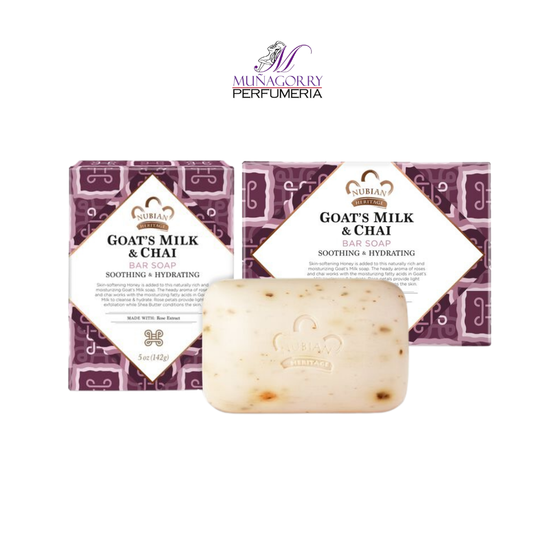 [2] GOAT'S MILK & CHAI BAR SOAP | NUBIAN HERITAGE | 5OZ EACH