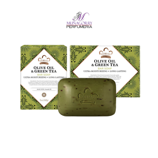 [2] OLIVE OIL & GREEN TEA BAR SOAP | NUBIAN HERITAGE | 5OZ EACH