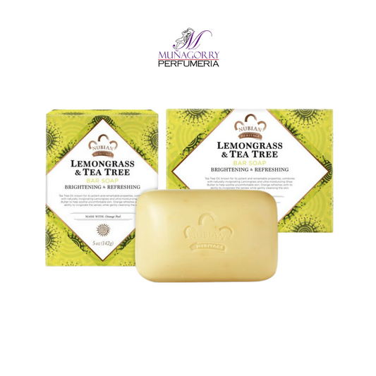 [2] LEMONGRASS & TEA TREE OIL BAR SOAP | NUBIAN HERITAGE | 5OZ EACH