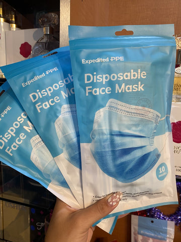 DISPOSABLE FACE MASK [3] 10 PIECES VALUE PACK | *FREE SHIPPING*